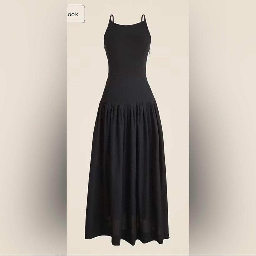 J.CREW | NWT Pintuck mixy dress in Black | Sz M - Picture 4 of 12